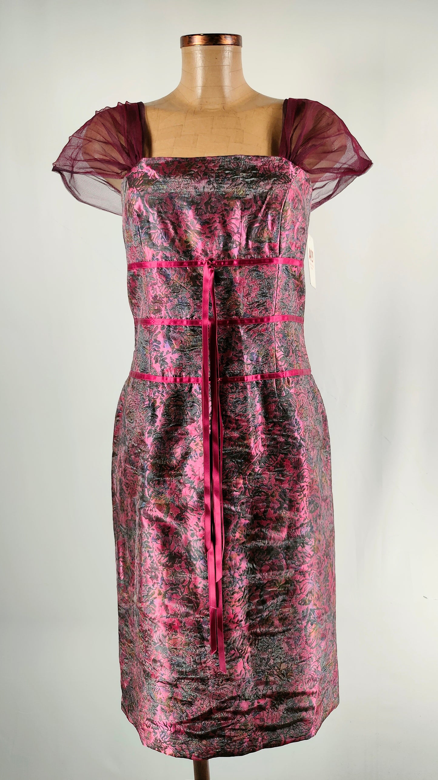 Vestido de seda con lazos Ángeles Andany