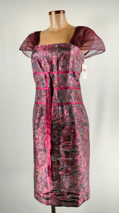 Vestido de seda con lazos Ángeles Andany