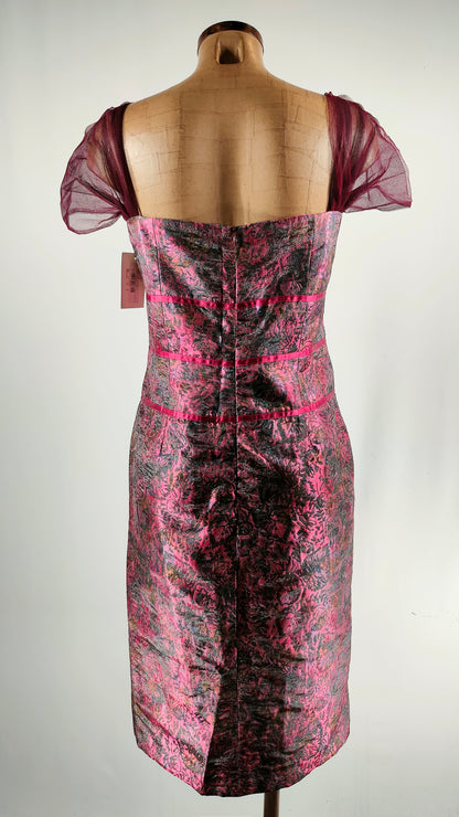 Vestido de seda con lazos Ángeles Andany