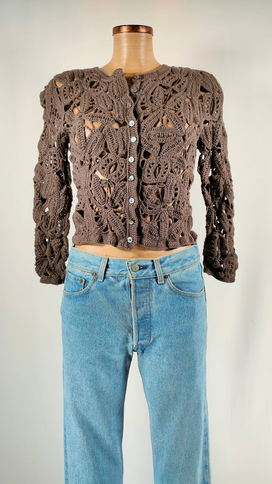 Chaqueta calada marrón Hoss Intropia