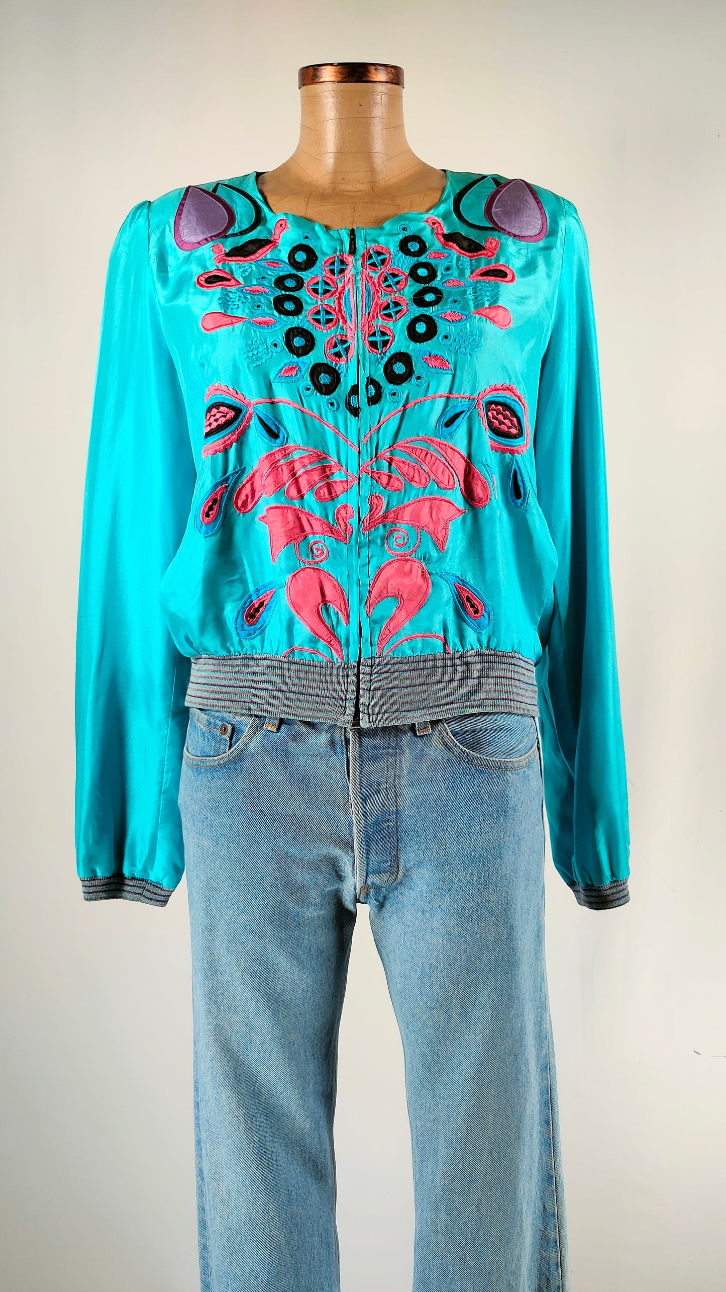 Chaqueta azul estampada Custo