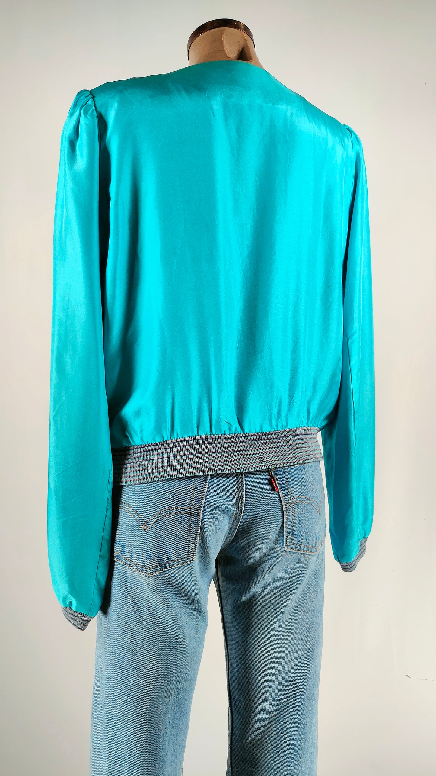 Chaqueta azul estampada Custo