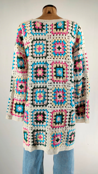 Chaqueta crochet multicolor