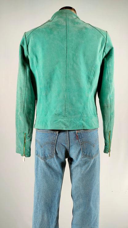Chaqueta verde de piel Mexx