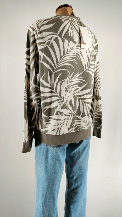 Sudadera Boss estampado caqui y blanco