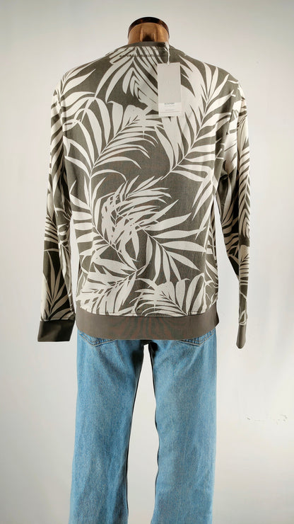 Sudadera Boss estampado caqui y blanco