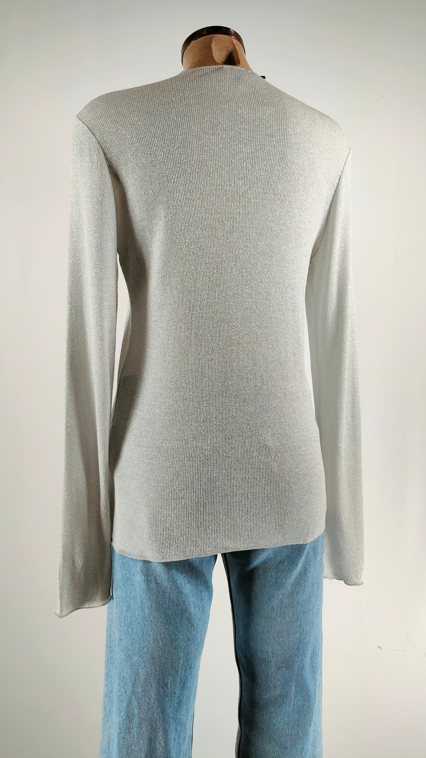 Jersey gris brillante Massimo Dutti