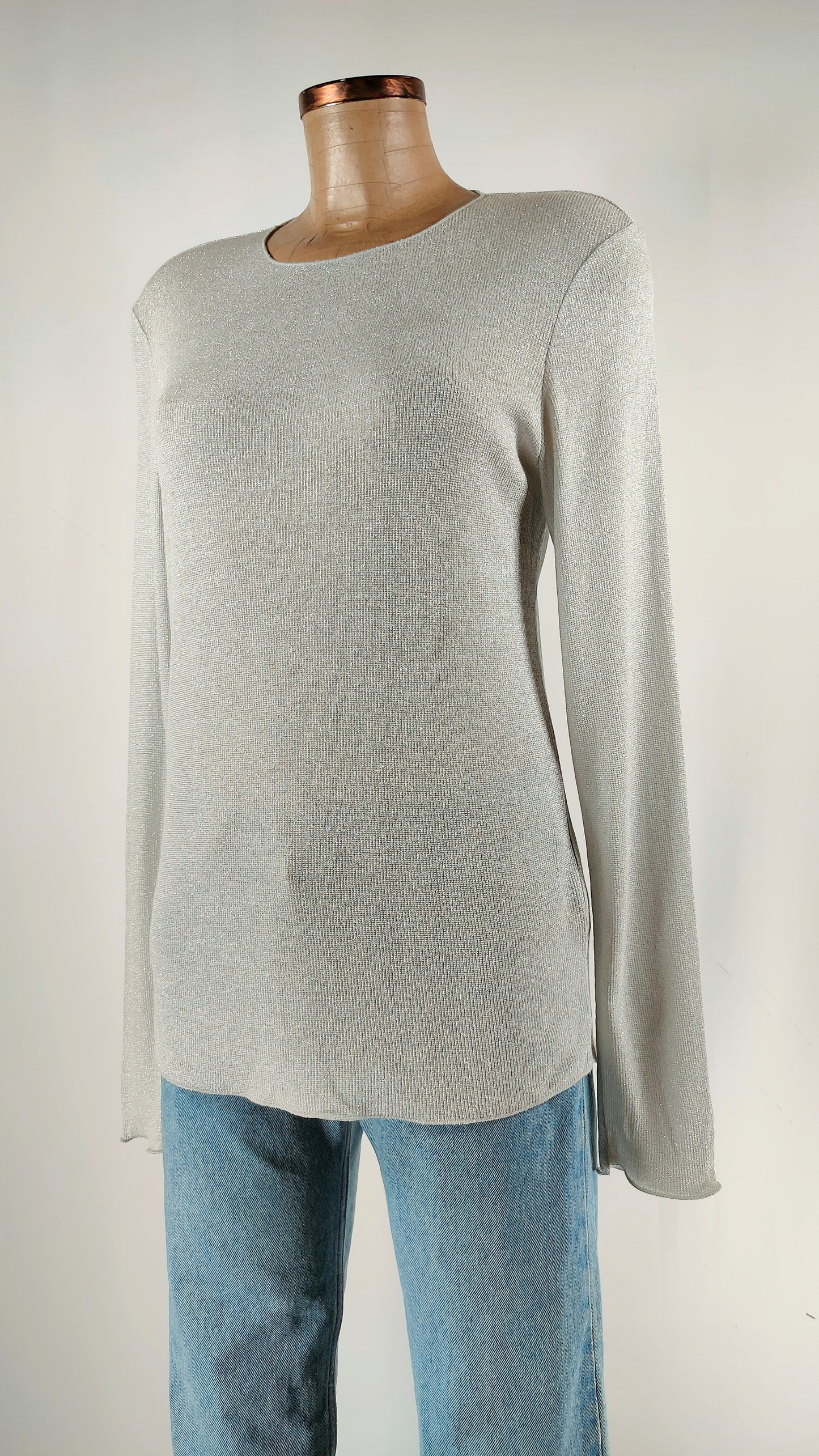 Jersey gris brillante Massimo Dutti