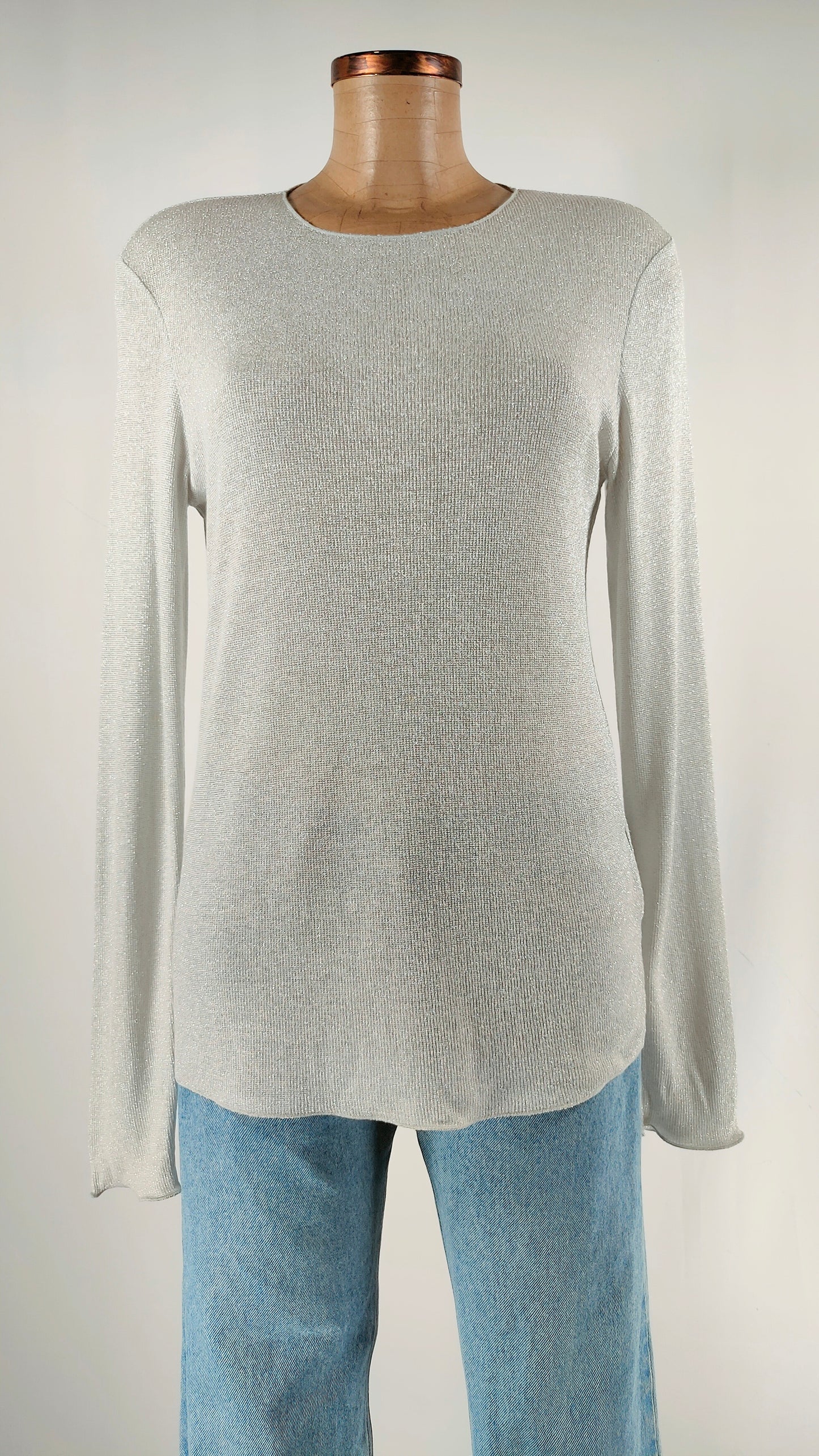 Jersey gris brillante Massimo Dutti