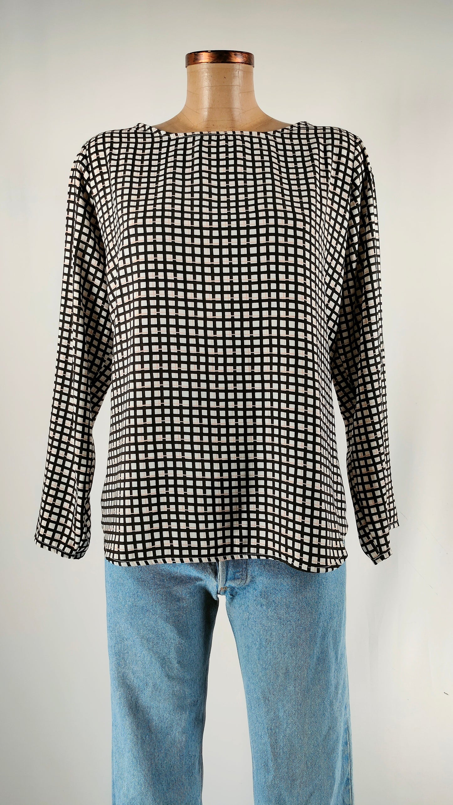 Blusa cuadros Cortefiel