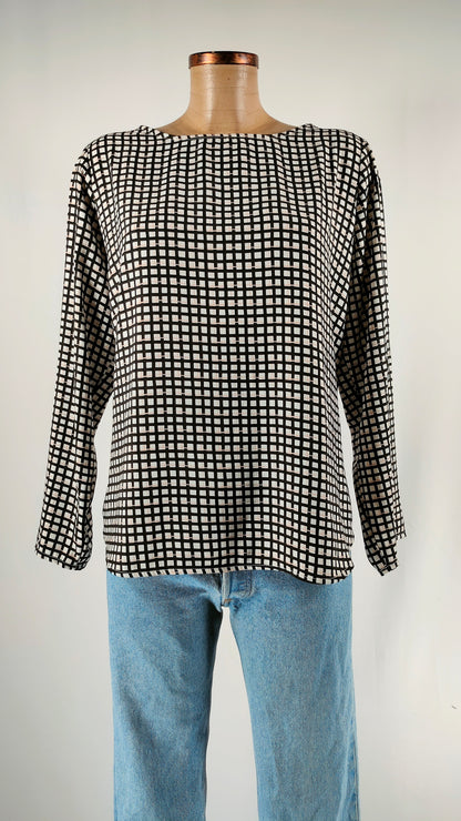 Blusa cuadros Cortefiel