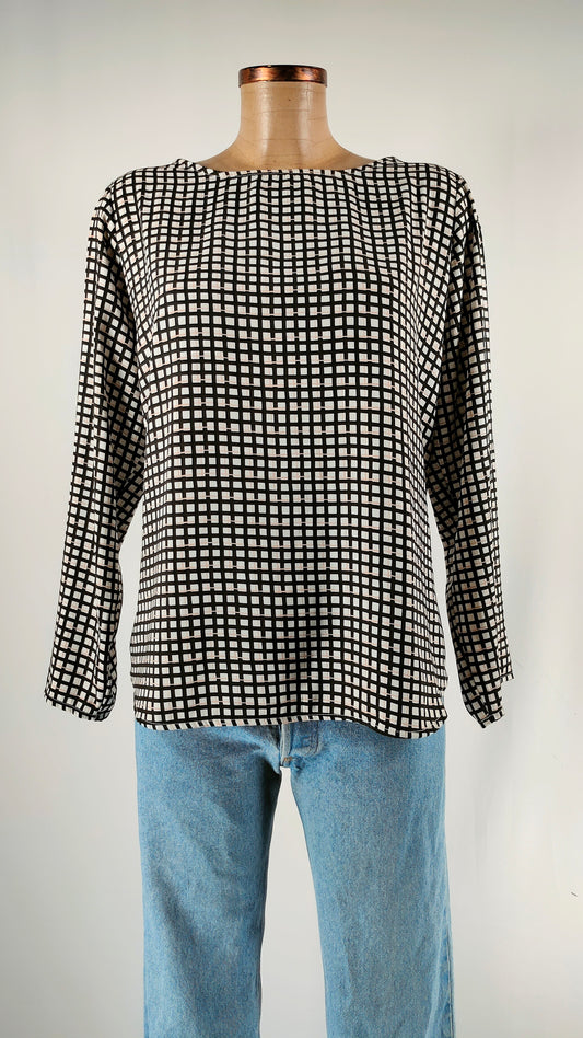 Blusa cuadros Cortefiel