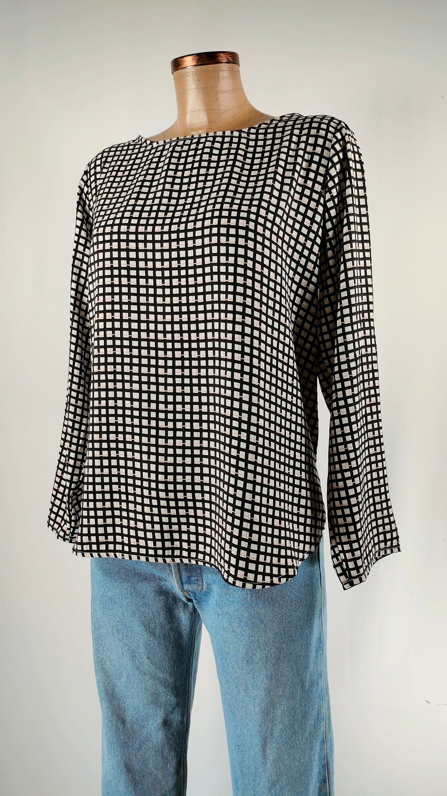 Blusa cuadros Cortefiel