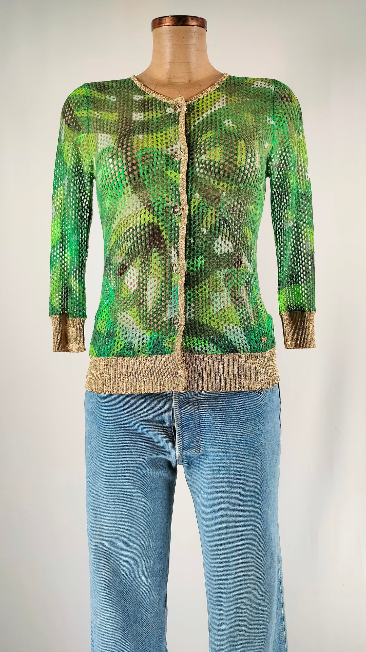 Jersey calado verde Escada