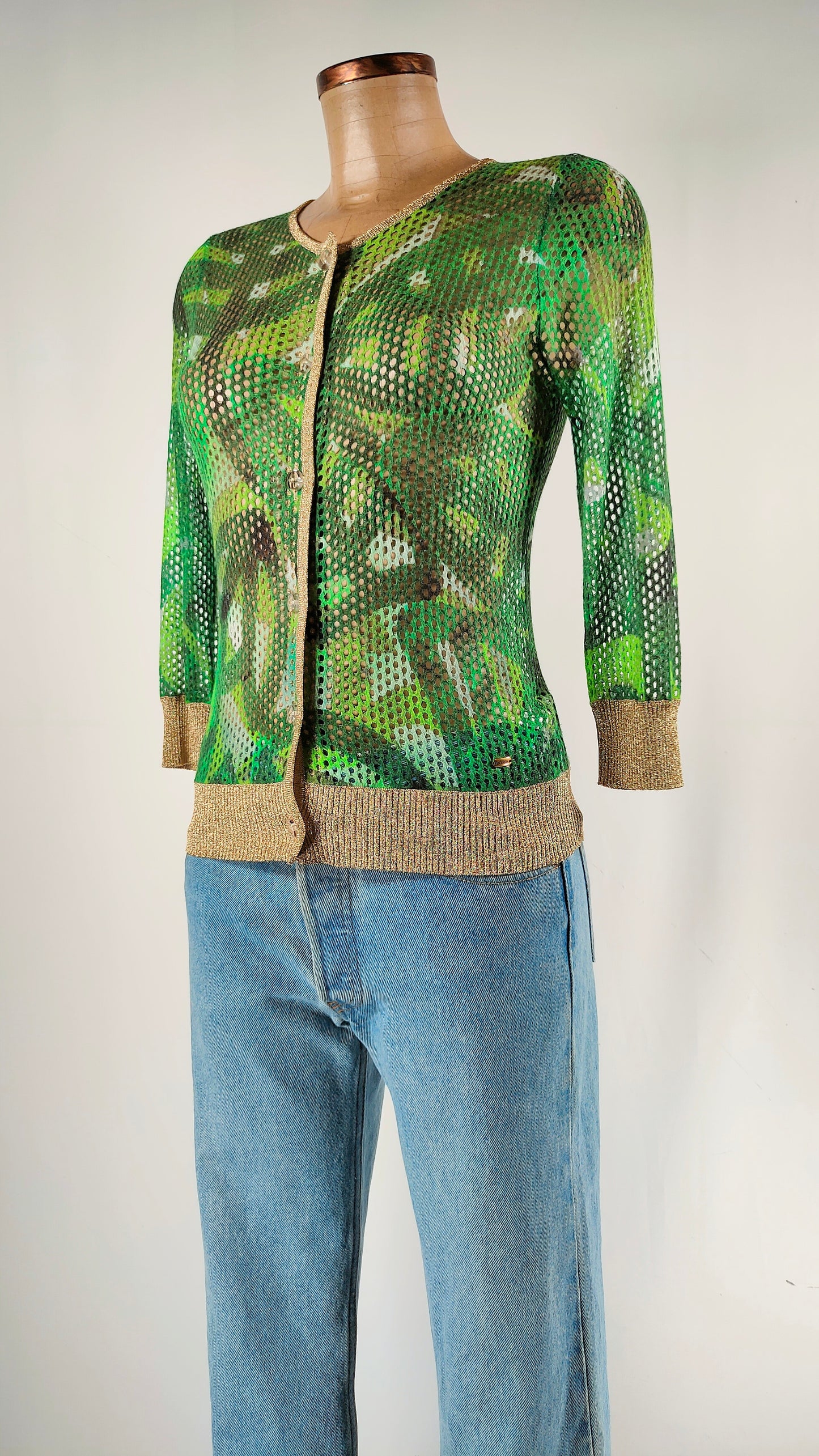 Jersey calado verde Escada