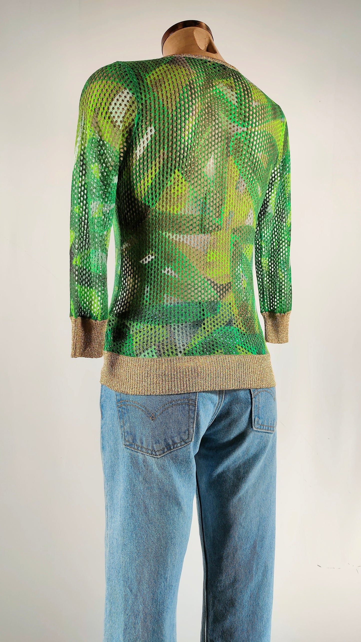 Jersey calado verde Escada