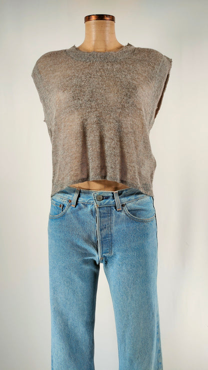 Chaleco de lana gris