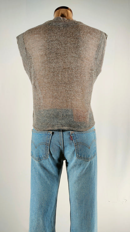 Chaleco de lana gris