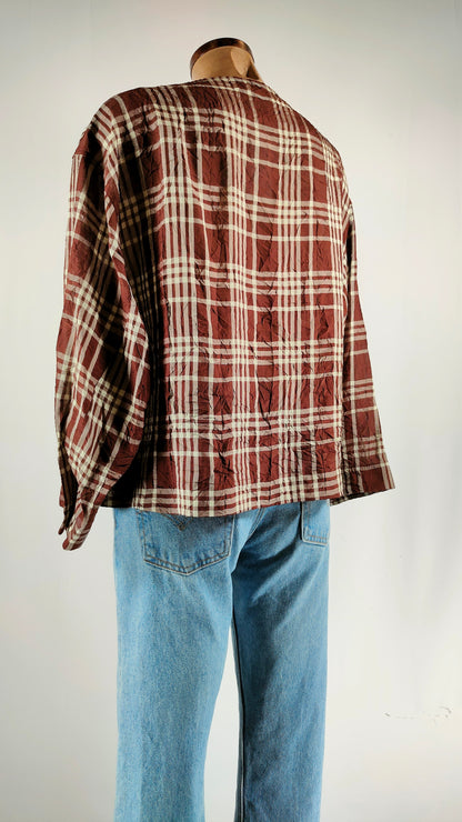 Camisa cuadrada marrón