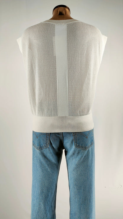 Jersey blanco sin mangas