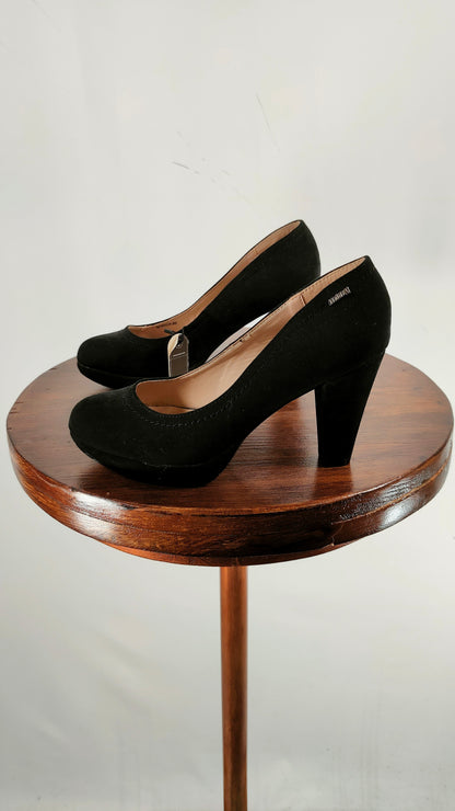 Zapato tacón Mustang aterciopelado