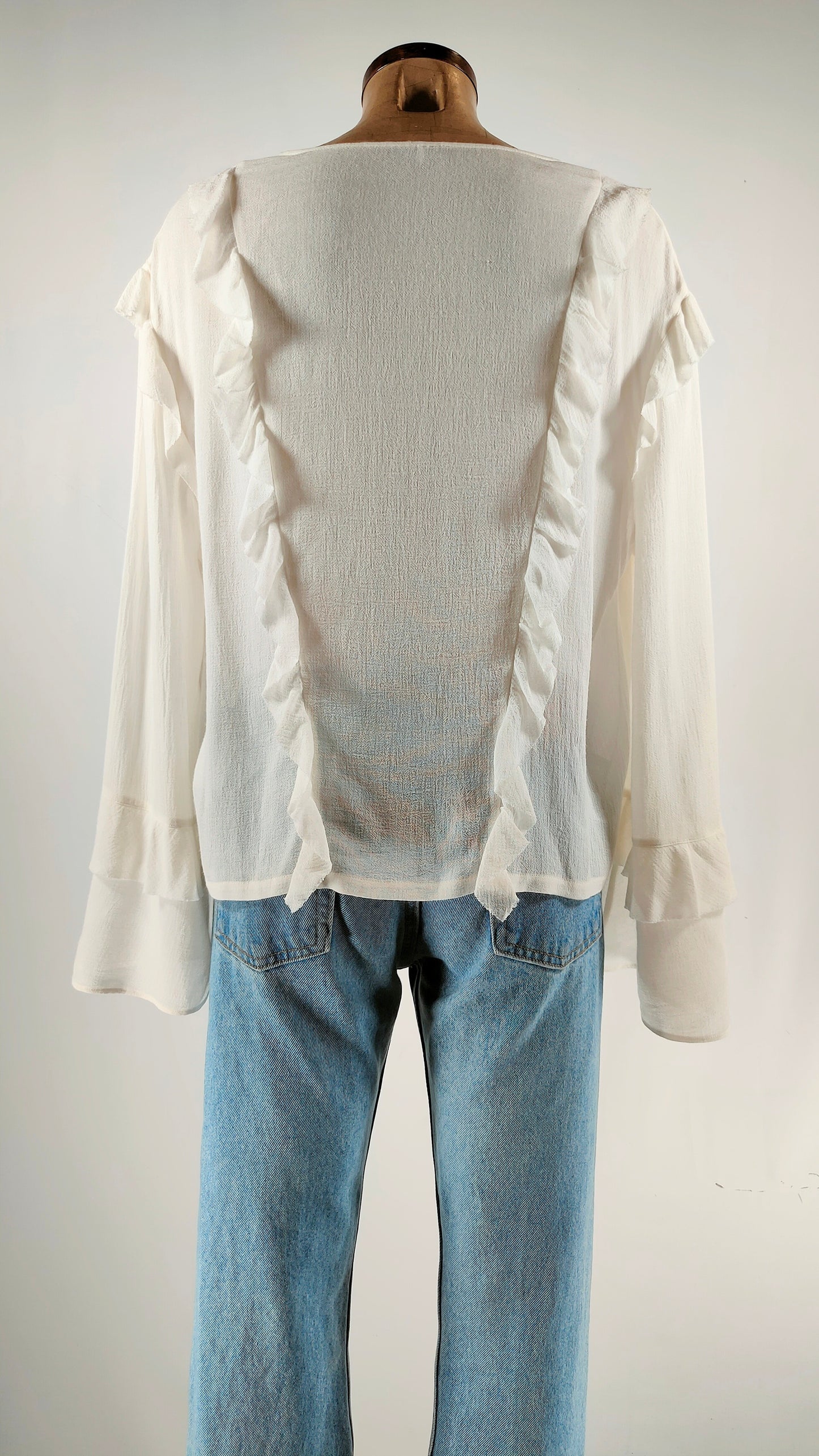 Blusa con mangas de campana Massimo Dutti
