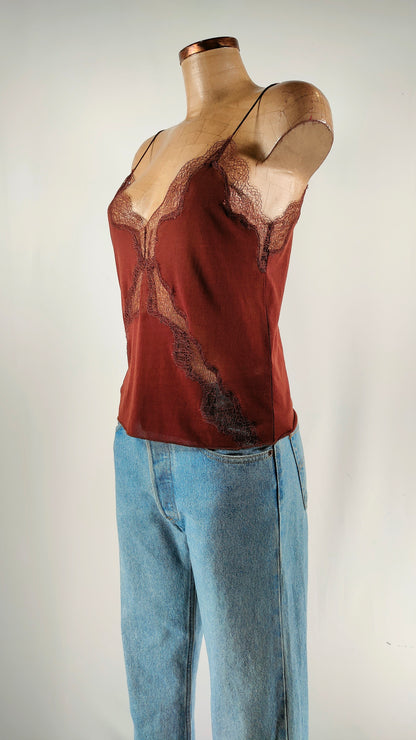 Top lencero marrón Massimo Dutti