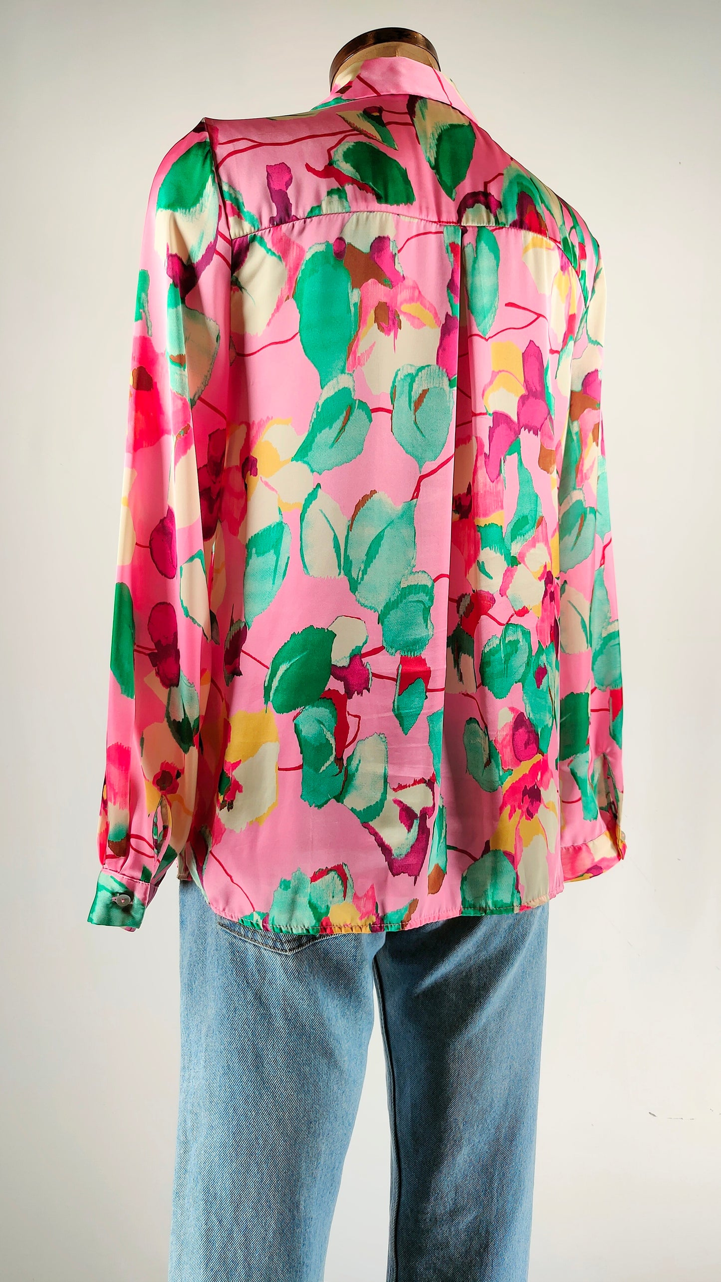 Camisa satinada rosa