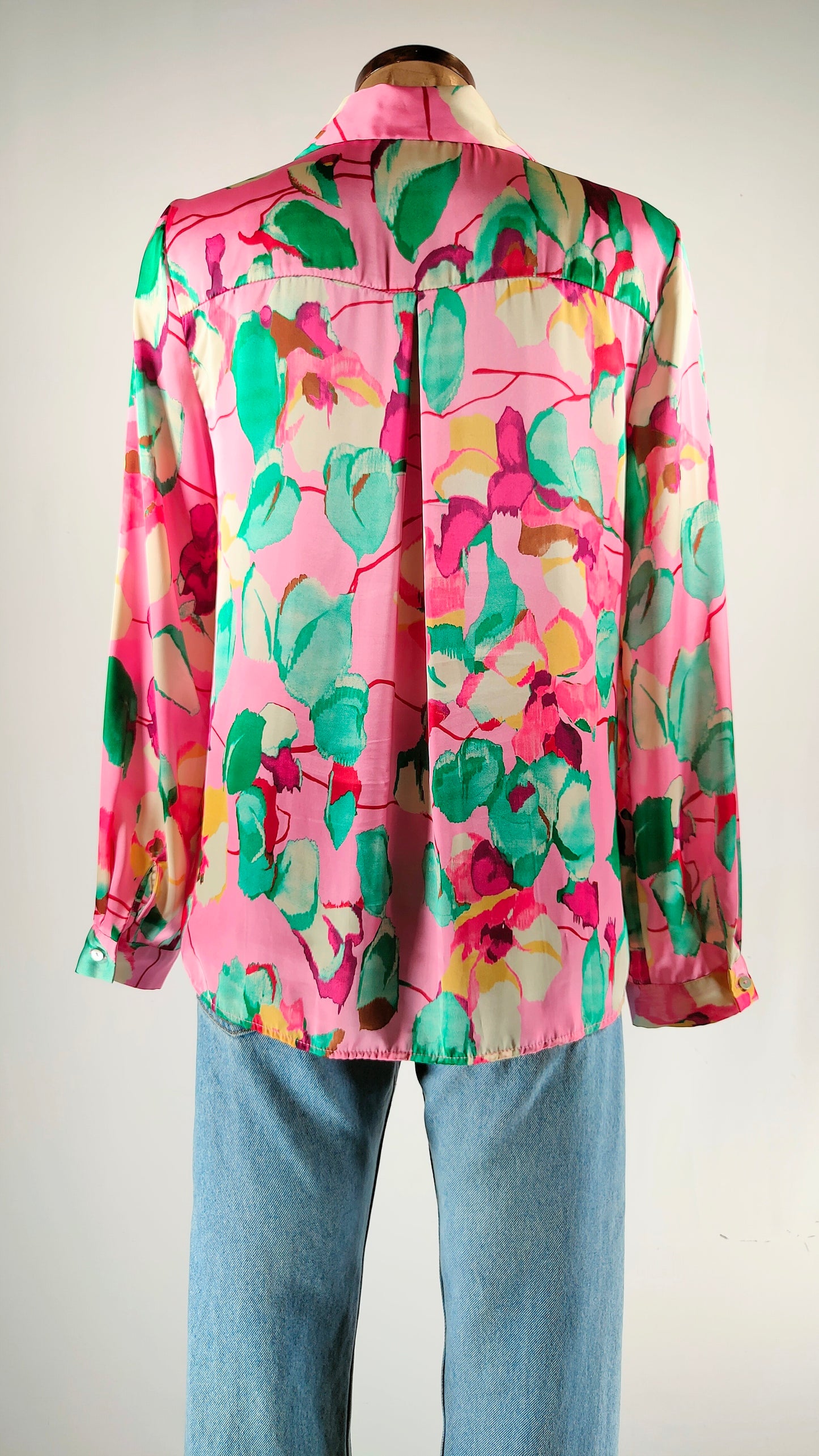 Camisa satinada rosa