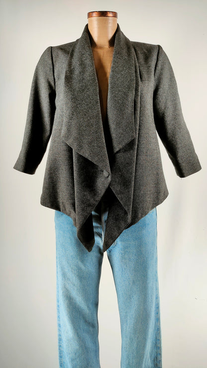 Chaqueta gris abierta