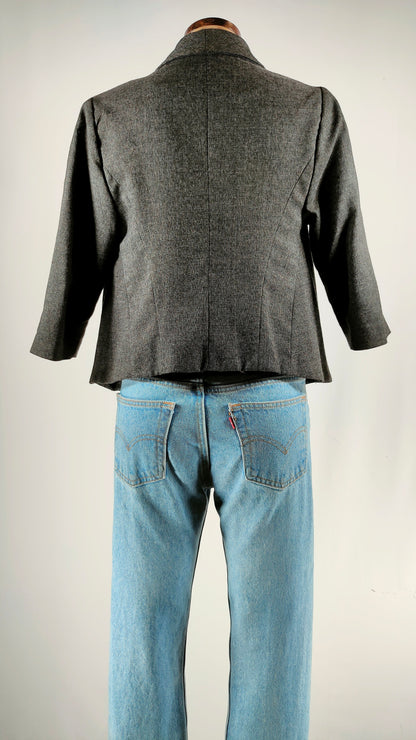 Chaqueta gris abierta