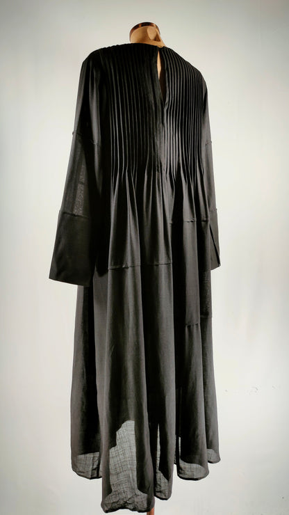 Vestido Massimo Dutti negro largo holgado