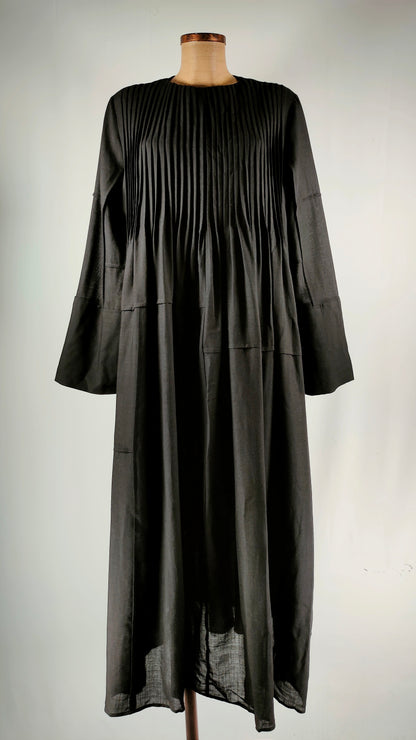 Vestido Massimo Dutti negro largo holgado
