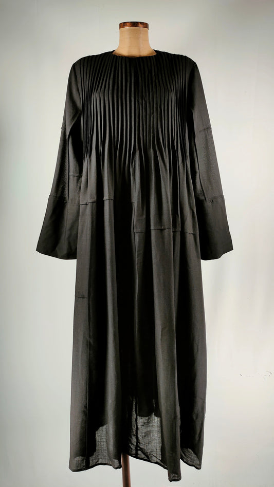 Vestido Massimo Dutti negro largo holgado