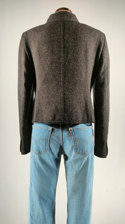 Chaqueta con ribete marrón chocolate Boss