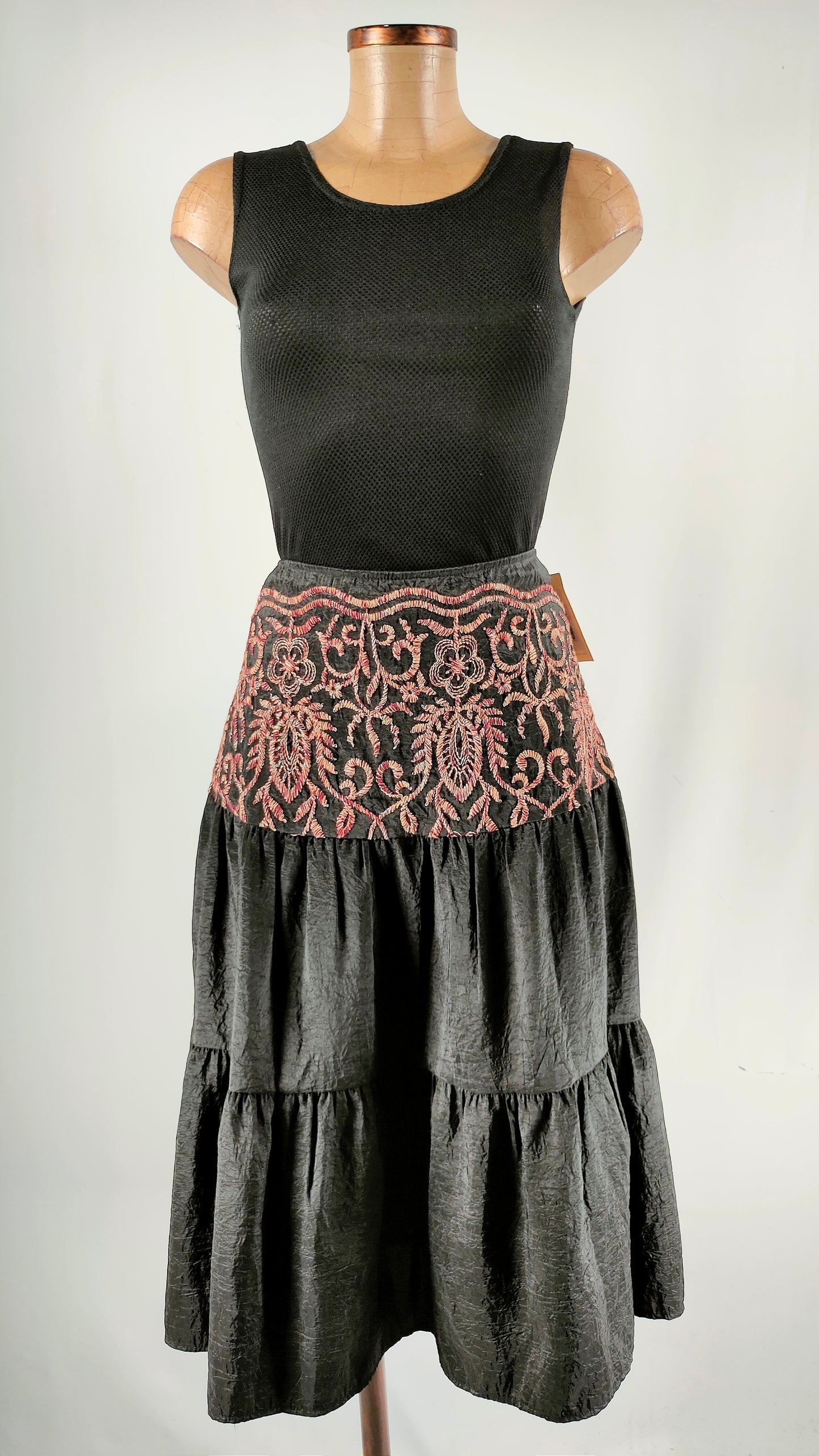 Falda Oliva negra Ángel Iglesias