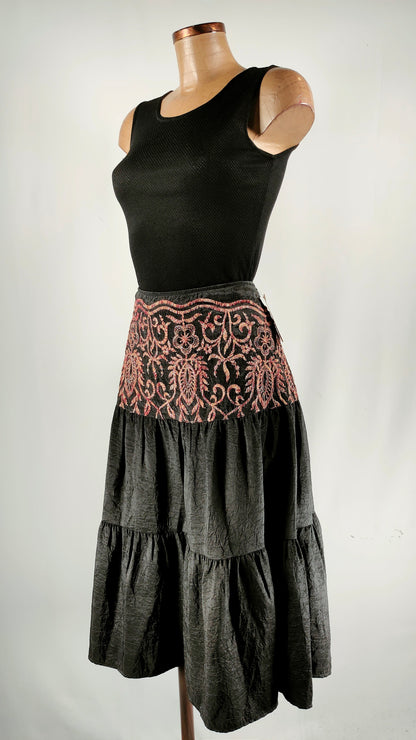 Falda Oliva negra Ángel Iglesias