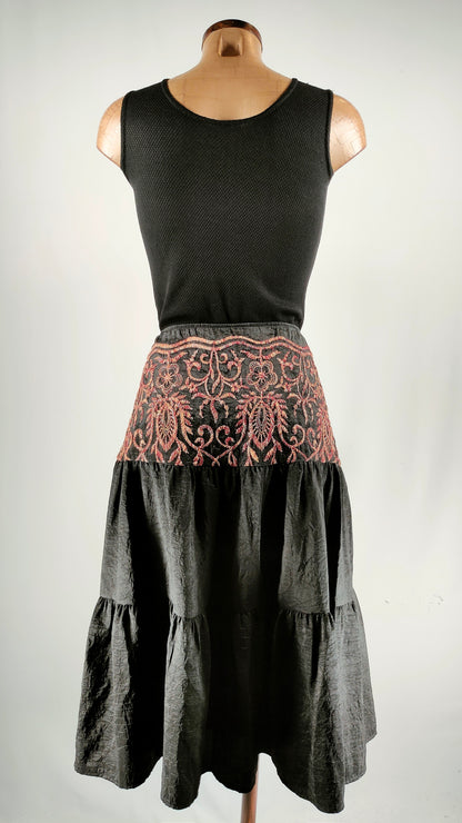 Falda Oliva negra Ángel Iglesias