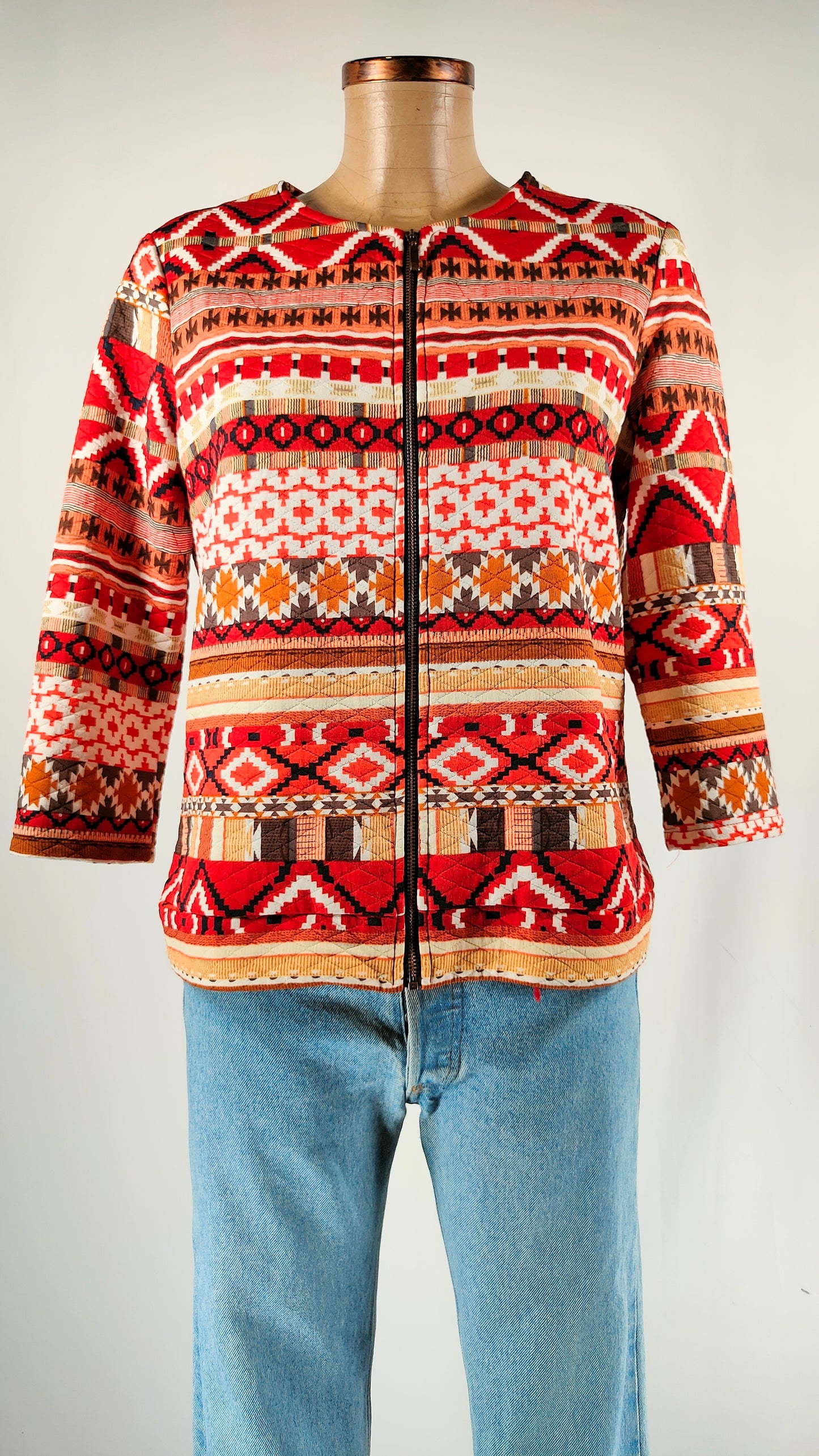 Chaqueta étnica mangas 3/4