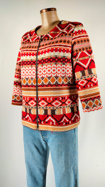 Chaqueta étnica mangas 3/4