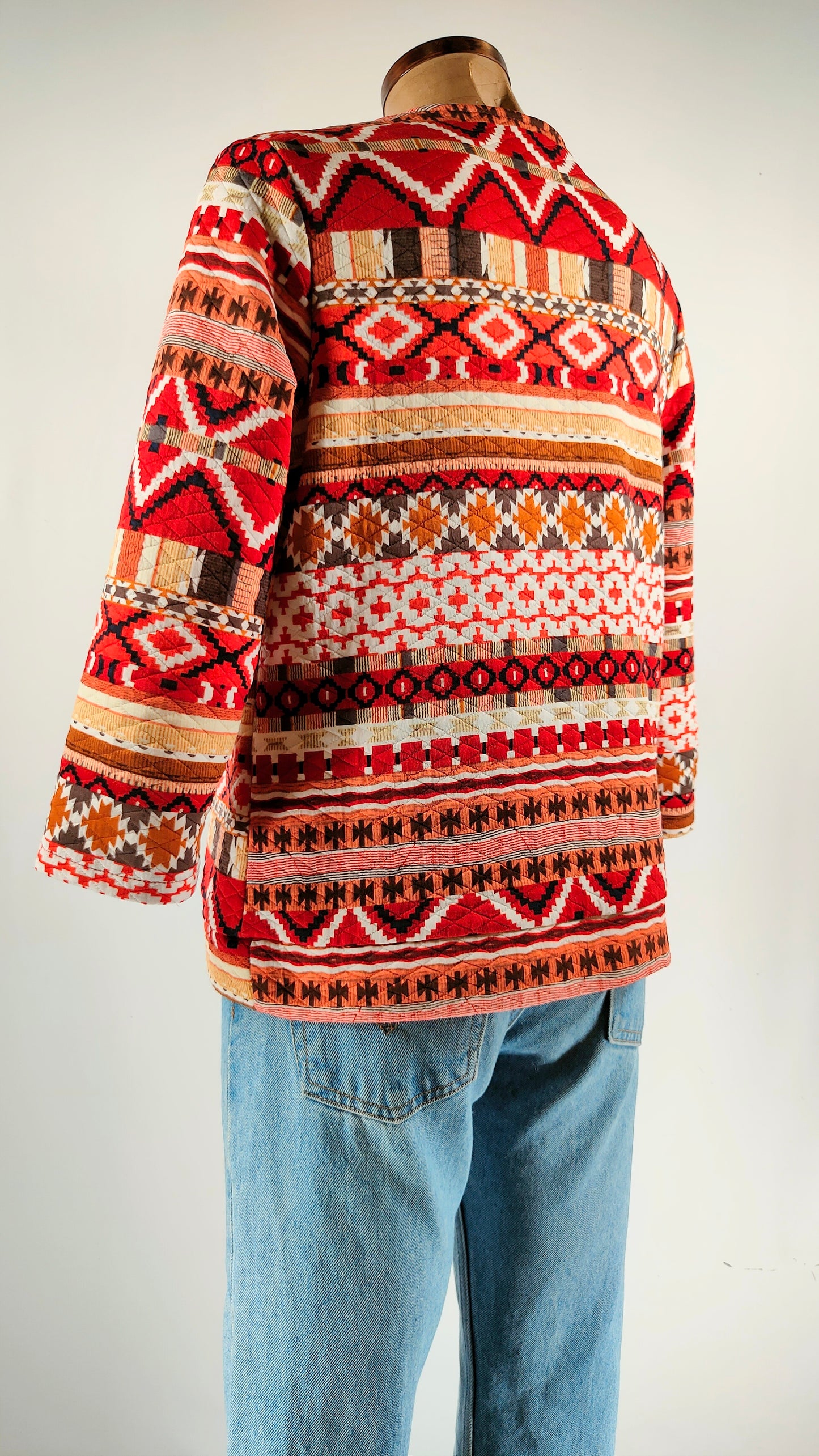 Chaqueta étnica mangas 3/4
