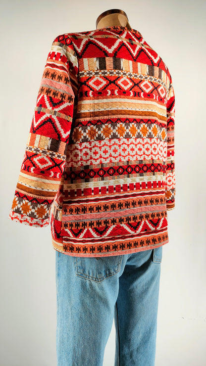 Chaqueta étnica mangas 3/4