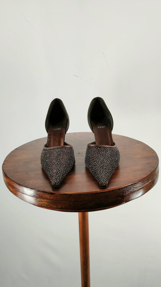 Zapatos Lodi de punta con brillantes
