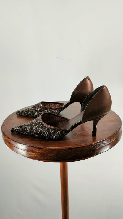 Zapatos Lodi de punta con brillantes