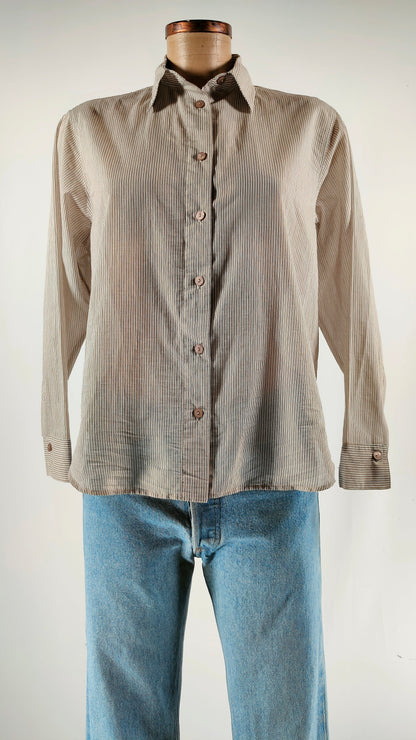 Camisa de rayas marrón