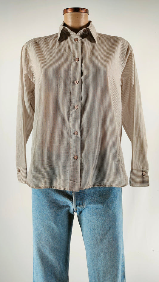 Camisa de rayas marrón