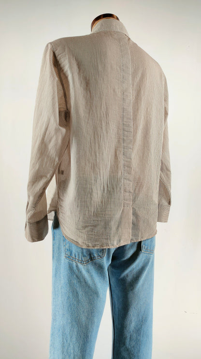 Camisa de rayas marrón