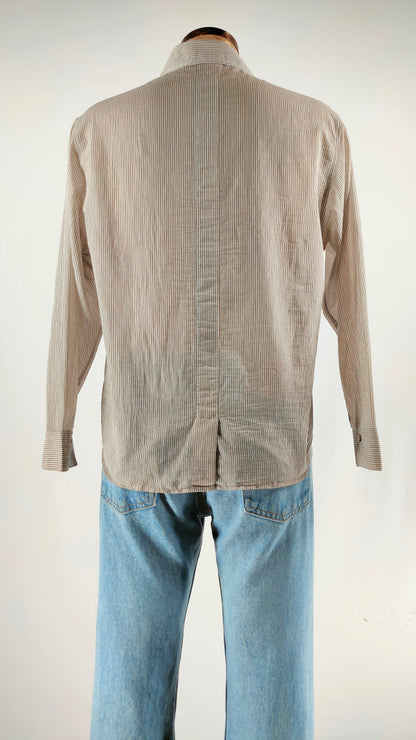 Camisa de rayas marrón