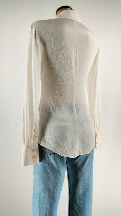 Camisa de seda blanca Massimo Dutti