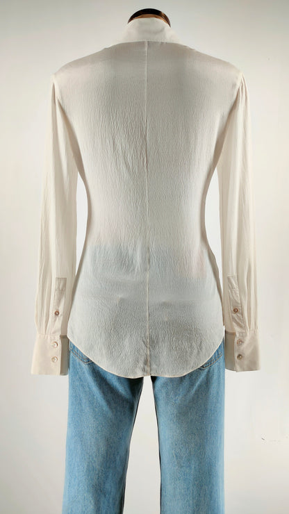 Camisa de seda blanca Massimo Dutti